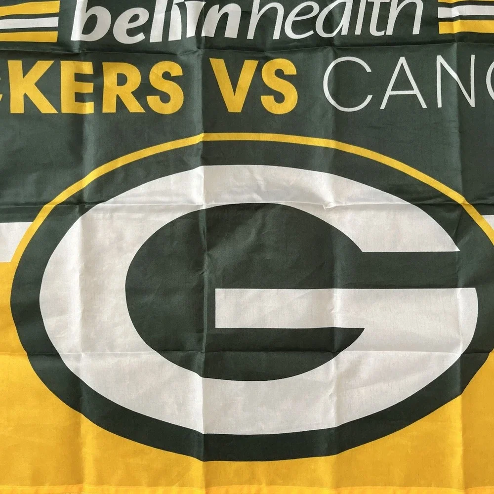 Green Bay Packers Flag Banner 2023 Crucial Catch Green Gold White 35x25 NFL